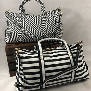 Overnight Travel Bag | Striped or Chevron Purse